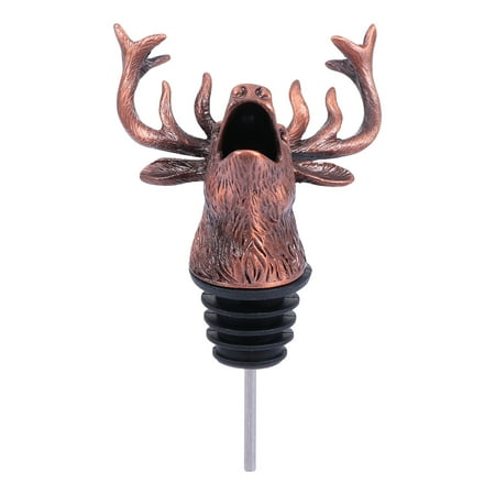 

1Pc Christmas Elk Head Wine Bottle Stopper Decorative Red Wine Pourer