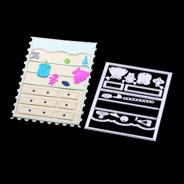 Plantillas de Troqueles de Corte de Metal en apariencia de Armario para álbum de fotografía, álbum de Recortes, Navidad, Boda, , Fabricación de Tarjetas, perfecl Troqueles de corte de metal