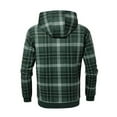 thumbnail image 3 of Sherpa Lined Hoodie for Men Thick Warm Plaid Coat Drawstring Hooded Winter Zip Up Sweatshirts Outerwear (3XL, Green), 3 of 3