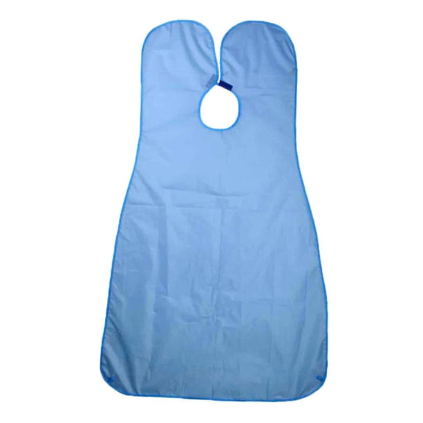 Delantal para atrapar barba, babero para afeitar bigotes, recortes de vello facial, succionador de lavabo Azul claro