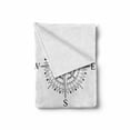 thumbnail image 2 of Compass Soft Flannel Fleece Throw Blanket, Seafaring Design Windroses in Black and White Sailing Away Journey Themed, Cozy Plush for Indoor and Outdoor Use, 50" x 70", Black and White, by Ambesonne, 2 of 6
