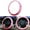 Pink, variant on Bling Car Steering Wheel Cover Soft Velvet Crystal Rhinestones Cute Car Interior Accessories Universal 15 Inch Steering Wheel Protector Fluffy for Winter Warm, Black