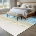 thumbnail image 2 of Blue Beige Gradient Beach Washable Area Rug 5 x 7 ft Abstracts Seaside Ocean Wave Coastal, Soft Non Slip Rugs Stain Repellent Indoor Felt Carpet for Living Dining Room Bedroom Home Office, 2 of 9