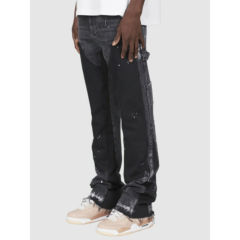 Mens Y2k Jeans Bootcut Baggy Jeans Relaxed Fit Flared Denim Mens Y2k Jeans Bootcut Baggy Jeans Relaxed Fit Flared Denim