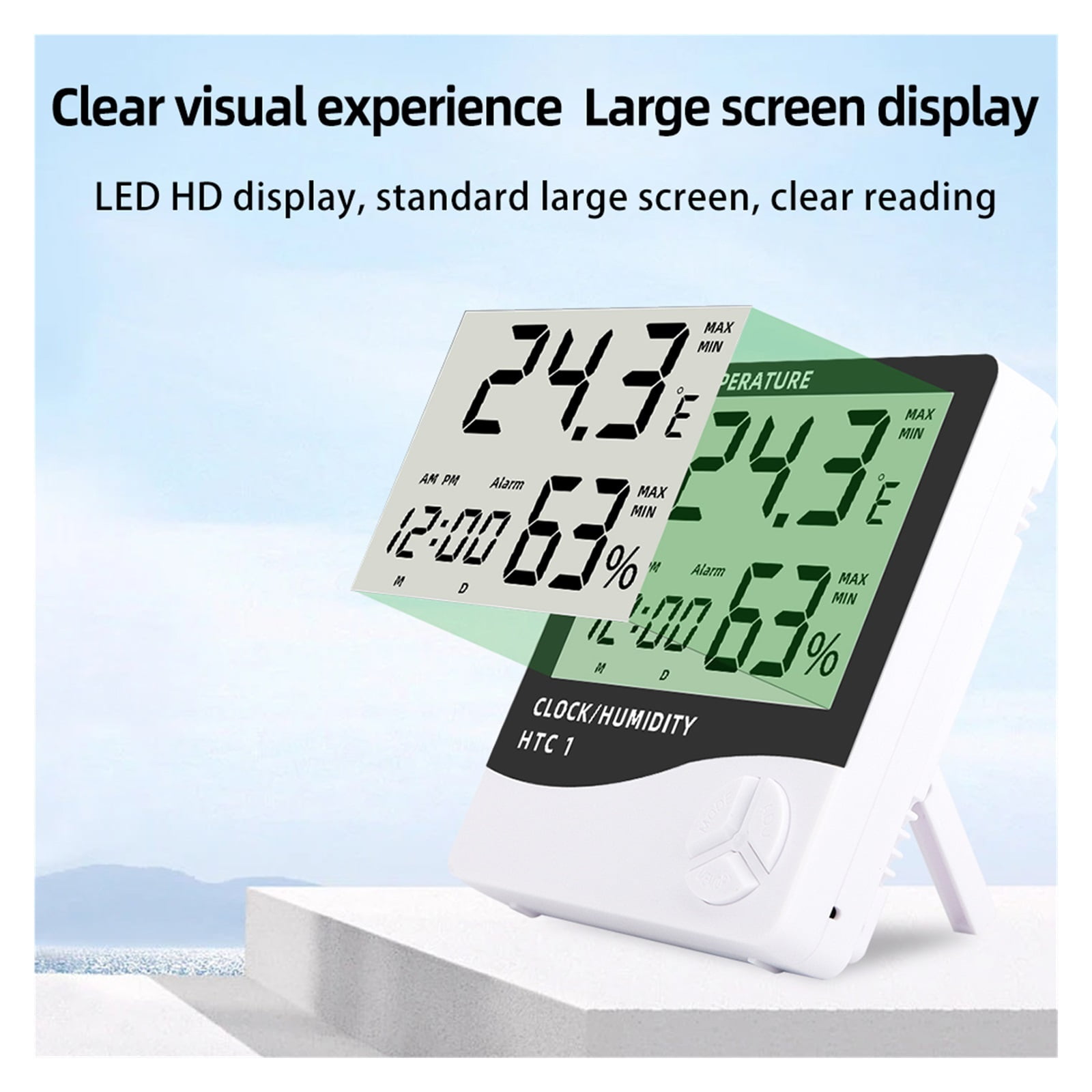 Digital Temperature Humidity Meter Electronic LCD Indoor Outdoor Thermometer Hygrometer ,Fast Response