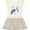 Natural with Stripes, variant on Inktastic Cute Narwhal 4th Birthday Girls Toddler Dress