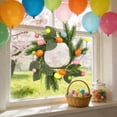 thumbnail image 5 of Eoozwa Rattan Easter Egg Wreath 10 Inch with Colorful Eggs and Butterflies for Holiday Party Door Wall Garland Decoration, 5 of 6