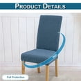 thumbnail image 4 of Lapalife Dining Chair Covers Stretch Floral Parsons Chair Slipcover for Dining Room Set of 4, Blue, 4 of 6
