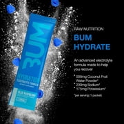 RAW Nutrition BUM Hydrate Electrolyte Drink Mix Packets, Blue Raspberry, 20 Servings