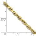 thumbnail image 5 of Auriga Fine Jewelry 10K Yellow Gold 3mm Semi-Solid Rope Chain for Women, 5 of 6