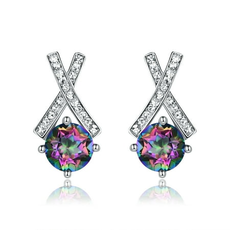 Criss Cross Mystic Topaz Stud Earrings Criss Cross Mystic Topaz Stud Earrings