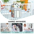 thumbnail image 6 of GUANGCAIJIA Portable Diaper Organizer Hanging Diaper Stacker Nursery Storage Caddy Organizer for Cribs Playard Baby Essentials Storage Gray, 6 of 8