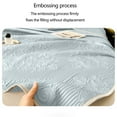 thumbnail image 5 of Qocolhg Knitted Summer Cooler Quilt Twin Size - Cooling Blankets for Hot Sleepers, Skin-friendly Plain Printed Washed Cotton Summer Quilt, Bedding Soft Coverlet Quilts for Kids, 71x79 inch,Light Blue, 5 of 6