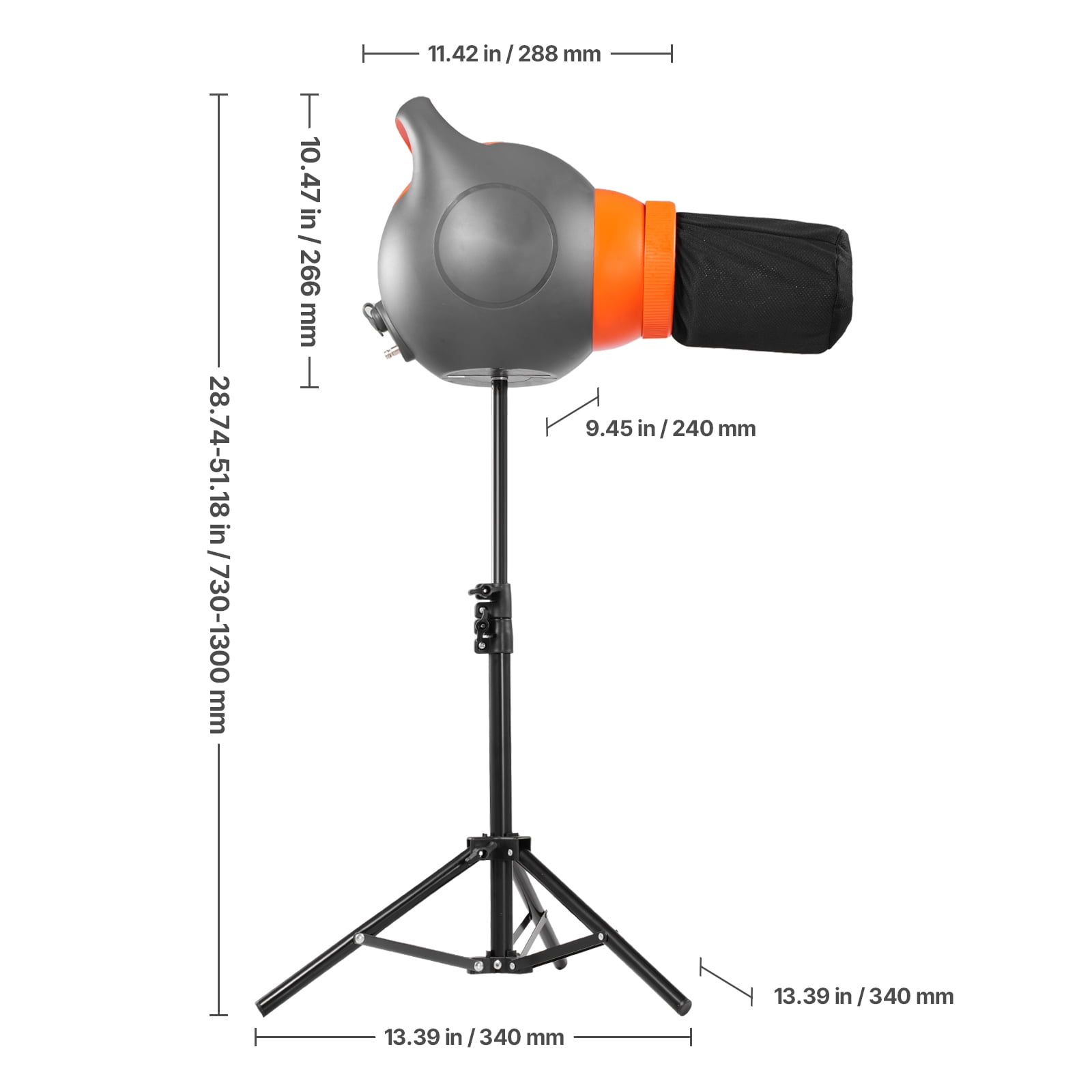 KFFKFF Foam Apparatus, 120 W Festive Foam Projector, Compact Foam Creator with a Three-Legged Support, Energetic Foam Gathering Apparatus, for Garden, Swimming Area, Open-air Gatherings