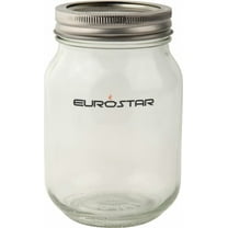 EUROSTAR GMJ16RM 16oz Regular Mouth Mason Jars, 12-Pack