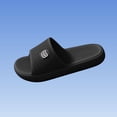 thumbnail image 5 of Mens Slides EVA Lightweight Non Slip One Strap Sandals with Bear Logo for Indoor Outdoor Use Quick Drying (Black),Size 9, 5 of 6