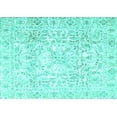 thumbnail image 1 of Ahgly Company Indoor Rectangle Persian Turquoise Blue Traditional Area Rugs, 4' x 6', 1 of 4
