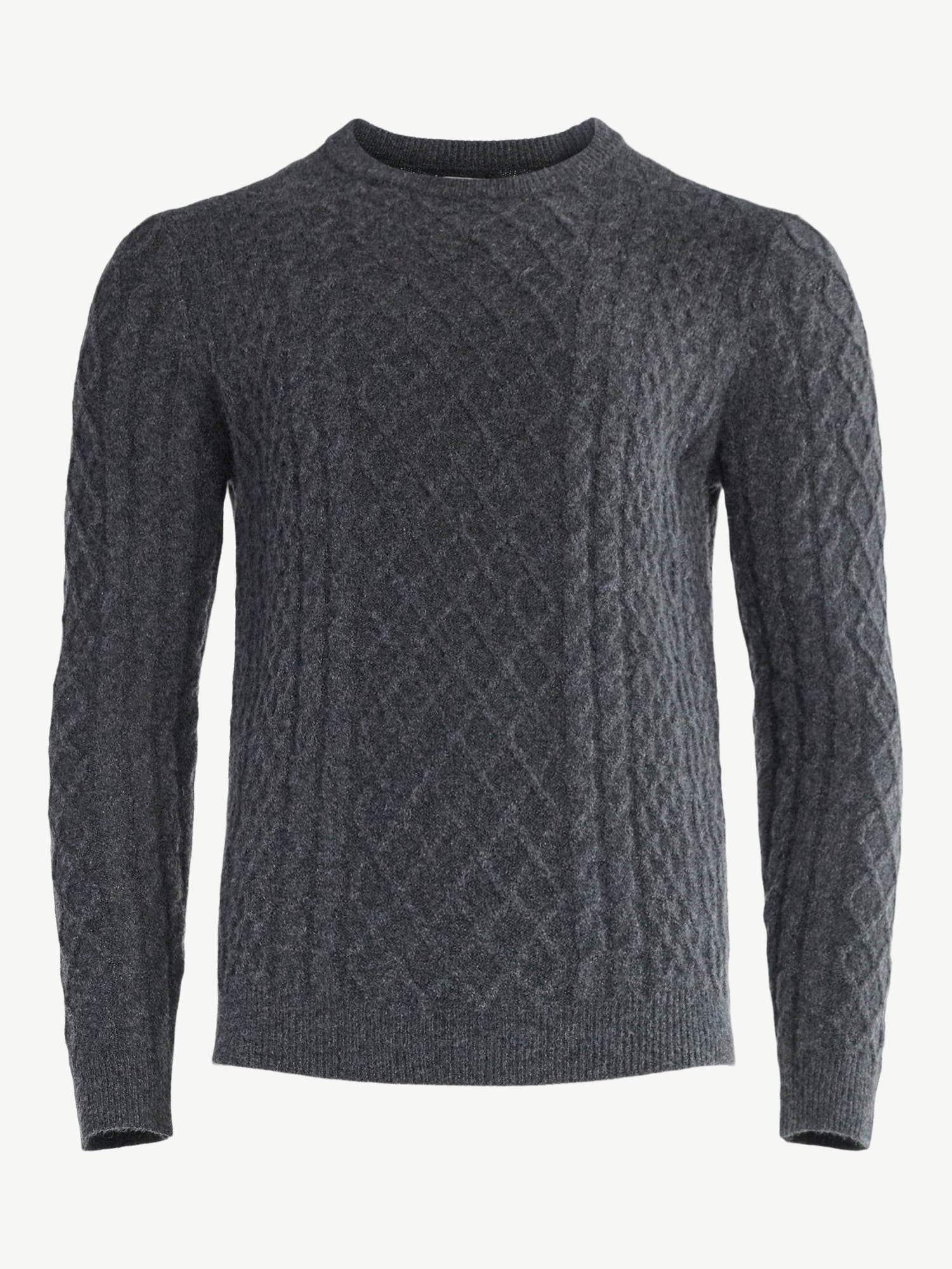 Free Assembly Mixed Cable Knit Pullover Sweater, Sizes XS-3XL