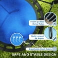 thumbnail image 4 of Qaba Balançoire Arbre Soucoupe pour Enfants, Siège de Balançoire Volante Rond de 39 Pouces, Bleu Marine, 4 of 10