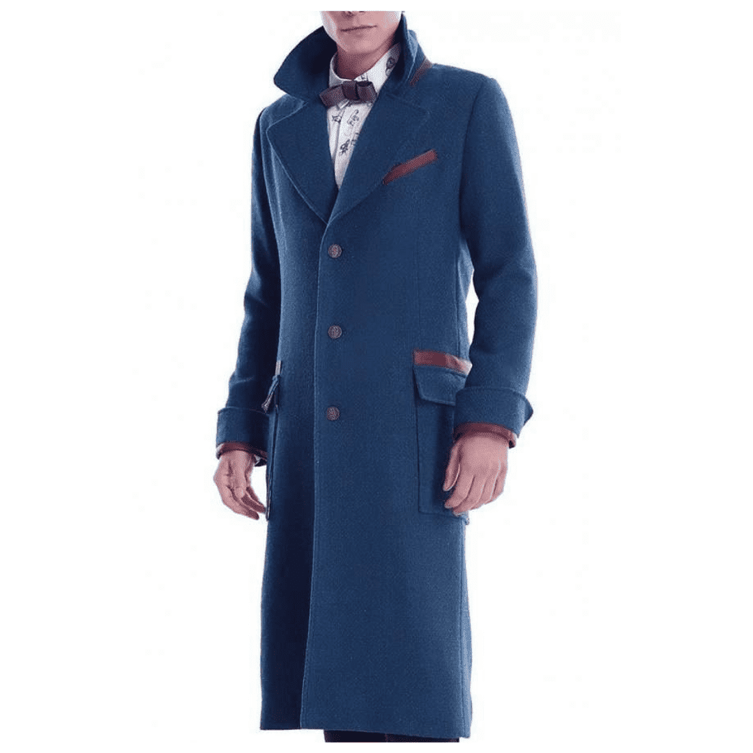 Blue Wool Coat Mens With Notched Lapels Blue Mens Wool Coat Blue Long Coat Mens Blue Overcoat Mens Blue Wool Mens Coat Long Blue Mens Coat size 5XL
