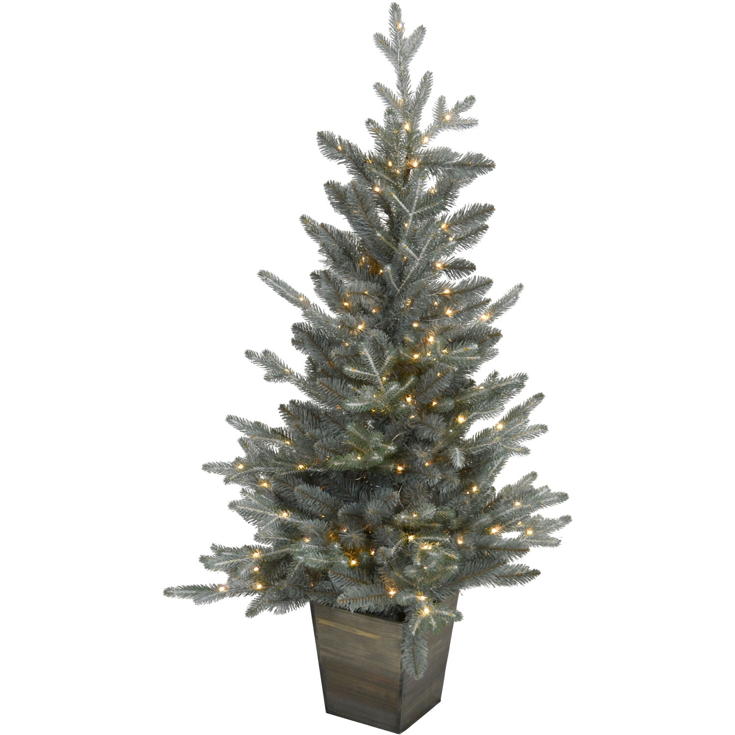 Fraser Hill Farm 4Ft. Sterling Spruce Potted Christmas Tree Decor with