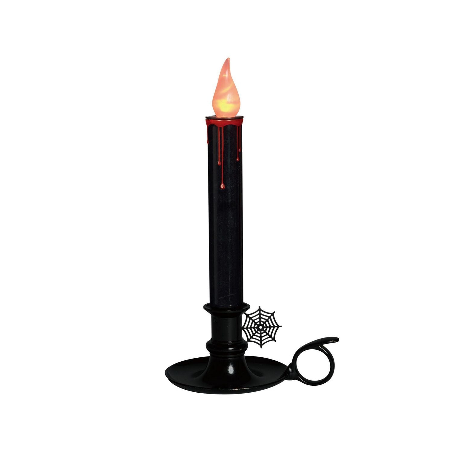 Way to Celebrate Battery-Operated LED Flickering Candle, in Candle Holder and Dripping Blood
