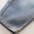 thumbnail image 6 of YUGYXL Kid's Straight Jeans Lounge Outdoor Solid Cowboy Pants with Pockets Stretch Waist Loose Fit Long Pants Blue 14, 6 of 9