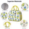 thumbnail image 4 of Reusable Pineapple Lnsulated Lunch Bag for Women & Men-Leakproof Water-Resistant Cooler Tote,Large Capacity(10.6x8.7x6.3in)for Work,Office,Travel,Picnic,Beach., 4 of 7