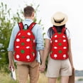 thumbnail image 6 of Daiia White and Green Polka Dot Vintage Canvas Backpack for Men and Women ,Hiking Backpack,Travel Laptop Bag for School,Large Capacity Backpack, 6 of 8