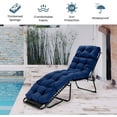 thumbnail image 6 of Chair, 72” x 22” x Chaise Lounge w/4 String Ties, Thickened, Tufted Patio Recliner for Outdoor Indoor Cushions, Navy, 6 of 18