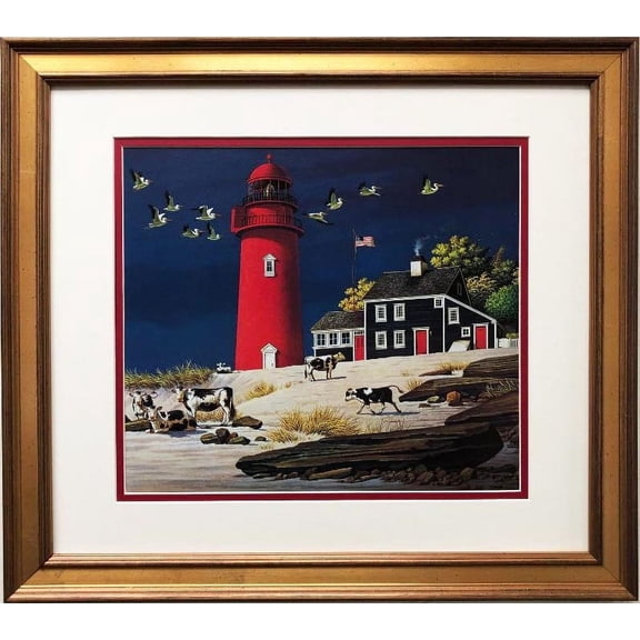 Charles Wysocki "Beach Bums" New CUSTOM FRAMED Art Generic