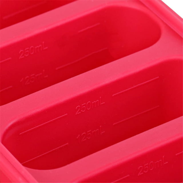 BPA-Free Silicone Freezer Tray with Lid – 4-Cell Food Storage and Freezing Fungal Stains for Soup, Broth, Sauce, Butter – Reusable, Easy-Release, Dishwasher Safe – Green, 4 Cells