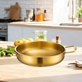 thumbnail image 6 of WeiLaiKeQi Korean Ramen Noodle Pot Fast Heating Cooking Pot for Restaurant Kitchen Home 20 cm Gold, 6 of 9
