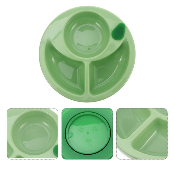 Niceauty 1Pc Insulation Bowl Silicone Green Temperature Control Baby Bowl