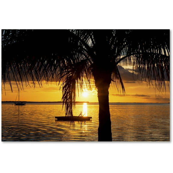 Trademark Fine Art "Peaceful Sunset" Canvas Art by Philippe Hugonnard