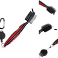 thumbnail image 4 of Seleccione 2 paquetes de cepillos para palos de golf: herramienta de golf imprescindible para limpiar palos sucios, limpiador de ranuras con cremallera retráctil, 4 of 5