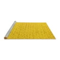 thumbnail image 2 of Ahgly Company Machine Washable Indoor Round Solid Yellow Modern Area Rugs, 4' Round, 2 of 4