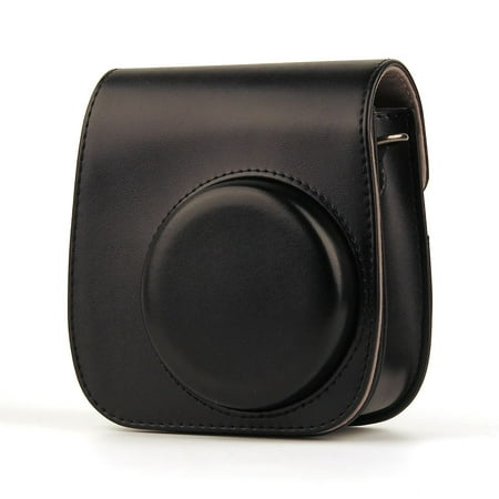 Image of Shockproof Handbag PU Leather Instant Camera for Instax Mini 11 Camera Case Shoulder Bag Camera Bag BLACK