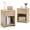 Light Oak 16.9", variant on ARKANTO Nightstands Set of 2, Farmhouse Night Stand Bedside Table with Drawer and Storage Shelf, Wood Side End Table for Bedroom, Living Room, Light Oak