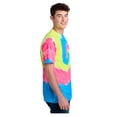 thumbnail image 3 of Port & Company Men's Tie-Dye Cotton Short Sleeve T-Shirt Neon Rainbow Small, 3 of 3
