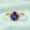 Rose Plated, variant on Round Cut Iolite Bezel Band Ring, 925 Sterling Silver Yellow Gold Plated Promise Ring, Trendy Handmade Jewelry, Gift Jewelry For Her