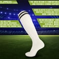 thumbnail image 3 of Kids Knee High Soccer Socks - 3 Pairs Long Football Socks, 3 of 6