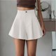 thumbnail image 1 of MKLEKYY Pantalones Cortos Para Mujer, Informales, Elásticos, De Cintura Alta, Con Pierna Ancha, Holgados, Plisados, Elegantes, De Verano, 1 of 3
