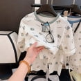 thumbnail image 6 of 2 Piece Pajama Set For Boys & Girls, Soft Viscose From Bamboo Toddler Pajamas For Kids, Family Matching Pjs,6-12 Months 12-24 Months 2t 3t 4t 5t 6t 7t 8t 9t Children(Green,110), 6 of 8