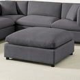 thumbnail image 4 of Comfort Pointe Casella Charcoal Fabric Extra Large 40 in. Square Ottoman, 4 of 6