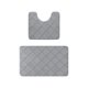 thumbnail image 2 of Juego de alfombras para inodoro con base antideslizante de látex en forma de U – Alfombra absorbente de secado rápido para baño, ducha, bañera y lavabo – Alfombra de baño lavable, 2 of 6
