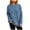Blue, variant on JNGSA Womens Hoodies Casual Long Sleeve Knit Hooded Sweatshirt Drawstring Waffle Pullover Tops