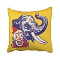 thumbnail image 1 of RYLABLUE Not At All Frightening Circus Clown And Elephant Polyester 18 x 18 Inch Square Throw Pillow Covers With Hidden Zipper Home Sofa Cushion Decorative Pillowcases, 1 of 1