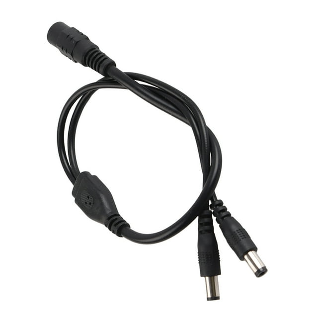 5.5x2.1mm Power Cord Splitter Adapter Cable Extension for CCTV Camera 1 Female to 2 Male Adapter Cable Extension Power Cord Splitter