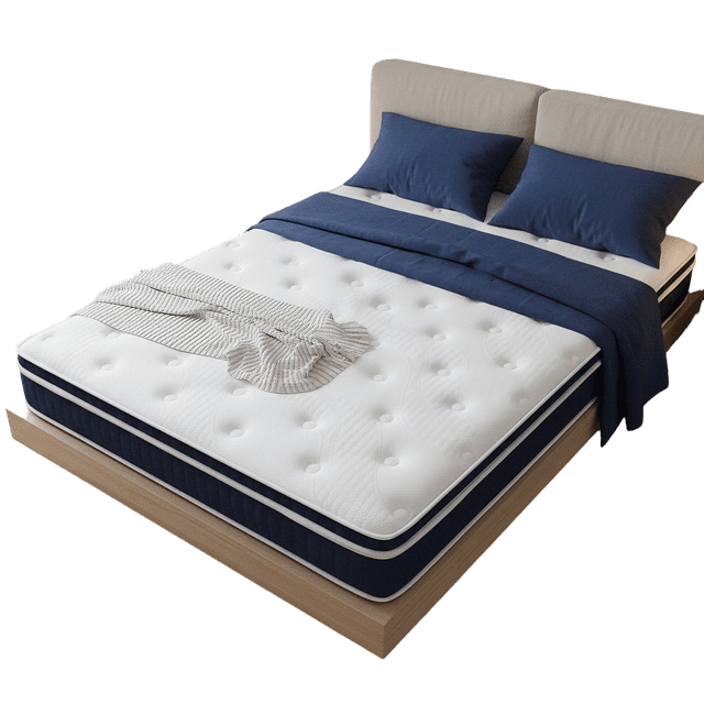 12 in King Size Spring Hybrid Mattress Motion Isolation Mattresses in a Box,Medium Firm Moderate Softness and Hardness Spine Spring Mattress (12"H×76W"×80L")